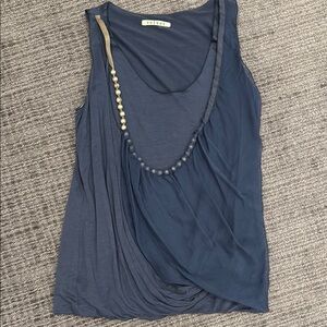 Velvet Women's Navy Blue Sleeveless Top